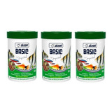 Ração Para Peixe Alcon Basic 50g Kit Com 3un-flocos Grandes