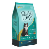 Ração Qualiday Cat Salmao Arroz Vegetais Gato Castrado 10kg