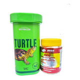 Ração Tartaruga Nutricon Turtle 270g Más Petisco Micro Camarão Mega Food Aviu 60g