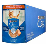 Ração Úmida Gatos Cat Chow Frango Ao Molho Sachê 85g Cx 15un