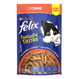 Ração Úmida Wet Felix Fantastic Tiritas Carne 85g