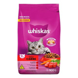 Ração Whiskas 1+ Para Gato Adulto Sabor Carne Saco 900 G