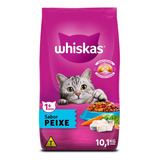 Ração Whiskas Para Gatos Adultos Alimento Sabor Peixe 10,1kg