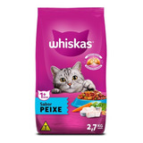 Ração Whiskas Para Gatos Adultos Sabor Peixe - 2,7kg