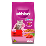 Ração Whiskas Para Gatos Filhotes Sabor Carne E Leite 2,7kg