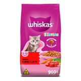 Ração Whiskas Para Gatos Filhotes Sabor Carne E Leite 900g