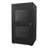 Rack 19'' 24u X 670mm Preto C/ Porta Max Eletron Piso Cftv