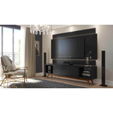 Rack Com Painel Horizon 1.8 Com Led Preto Moveisaqui Oferta
