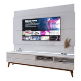 Rack Com Painel P/ Tv Led Lcd Pé Palito 180 Branco