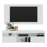 Rack Com Painel Tv 65 Suspenso Flórida Multimóveis V3299 Cor Branco