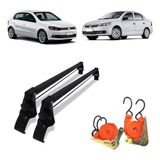 Rack De Teto Gol E Voyage G5 G6 G7 4 Pts + 2 Cintas Catraca