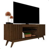 Rack Para Sala Tv Até 55 Polegadas - Cedro Ripado - Mod.2011