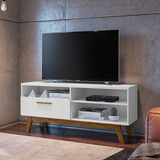Rack Para Tv Até 55 Polegadas Pés Madeira Retrô Ccwt