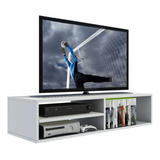Rack Para Tv Dvd Cd Video Game Nicho Prateleira Mdf Branco