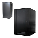 Rack Piso Cftv/rede Piso 19 24ux570mm Preto C/ Visor Novo