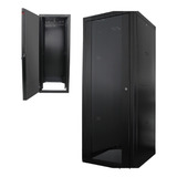Rack Piso Cftv/rede Piso 19 32ux570mm Preto C/ Visor Novo