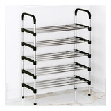 Rack Sapateira Vertical Luxo Aço Inox 5 Prateleiras 15 Pare