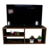 Rack Suspenso Mdf P Tv Dvd Video Game Nicho Painel Marrom 1m