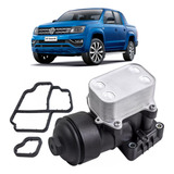 Radiador Trocador Calor Filtro Óleo Motor Vw Amarok 2.0 Tdi