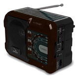 Rádio Am Fm Retrô Radinho Portátil Vintage Caixa Som Bluetoo Cor Marrom-escuro