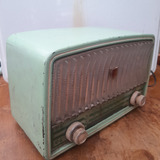 Rádio Antigo Valvulado Funcionado Philips Br 245 U Baquelite