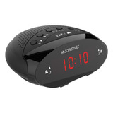 Rádio Fm Relógio Digital Despertador Usb Multilaser Sp399