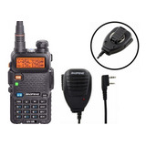 Rádio Ht Baofeng Dual Band Uv-5r+ Fone + Ptt De Lapela