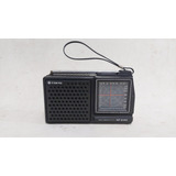 Radio Portátil Sanyo Fm Am Antigo En. Fones E Fonte Funciona