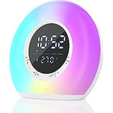 Rádio Relógio Despertador Caixa Som Bluetooth Luz Rgb Cor Branco Voltagem 110v/220v