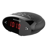 Rádio Relógio Despertador Multilaser Sp352 Fm Preto Bivolt