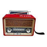 Radio Retrô Portátil Bluetooth Carregador Solar