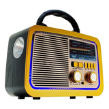 Radio Retro Portátil Vintage Am Fm Usb Pendrive Com Lanterna