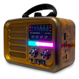 Rádio Retro Radinho Vintage Bluetooth Potente Portátil Mp3