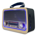 Rádio Retro Radinho Vintage Potente Portátil Mp3 Bluetooth