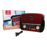 Rádio Retrô Vintage Antigo Bluetooth Am