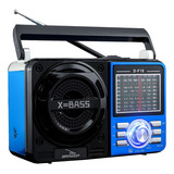 Rádio Retro Vintage Antigo Portátil Am Fm Sw Mp3 Usb Bateria