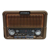 Rádio Retro Vintage Portátil Am Fm Sd Usb Bivolt Bluetooth