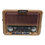 Rádio Sem Fio Retro Vintage Am Fm Sd Usb Bivolt Bluetooth