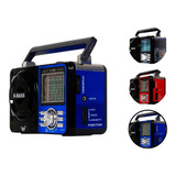 Rádio Vintage 110v/220v X-bass Portátil Fm Am Usb Aux Kapbom Cor Azul Voltagem 127v/220v
