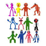 Rainbow Friends Figure Toy Cartoon Game Character 12 Peças
