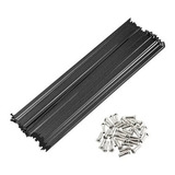 Raio De Aço Preto Para Bike 263mm X 2mm 72 Raios 