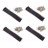 Raio Fino Preto Aço 290mm 2.0 Bike Aro 29 P/ 4 Rodas 144 Un