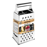 Ralador 4 Faces Aço Inox Com Alça Cozinha P/ Queijos Legumes