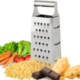 Ralador 4 Faces De Inox Com Alça Para Queijos Legumes