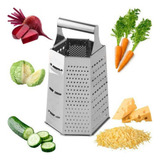 Ralador Inox 6 Faces Legumes E Queijos Alça E Base Reforçada