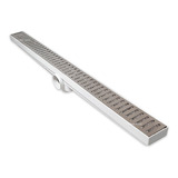 Ralo Banheiro Seca Box 5x70cm Sifonado Grelha Inox Com Tela