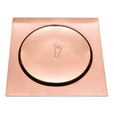 Ralo Click Up Rose Gold Inteligente Banheiro 15x15cm Inox