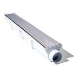 Ralo Continuo 6x50 Com Tela Anti-inseto Linear Inox Polido Sifonado Anti - Odor