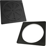 Ralo De Banheiro Preto 15x15 Com Porta Grelha Inox Lavabo
