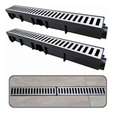 Ralo Linear 7x100 Grelha Alumínio + Coletor De Água Pluvial